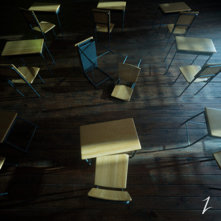 Luokkahuone kuunvalossa